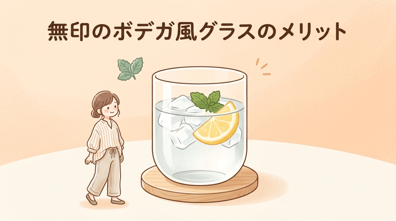 無印のボデガ風グラスのメリット