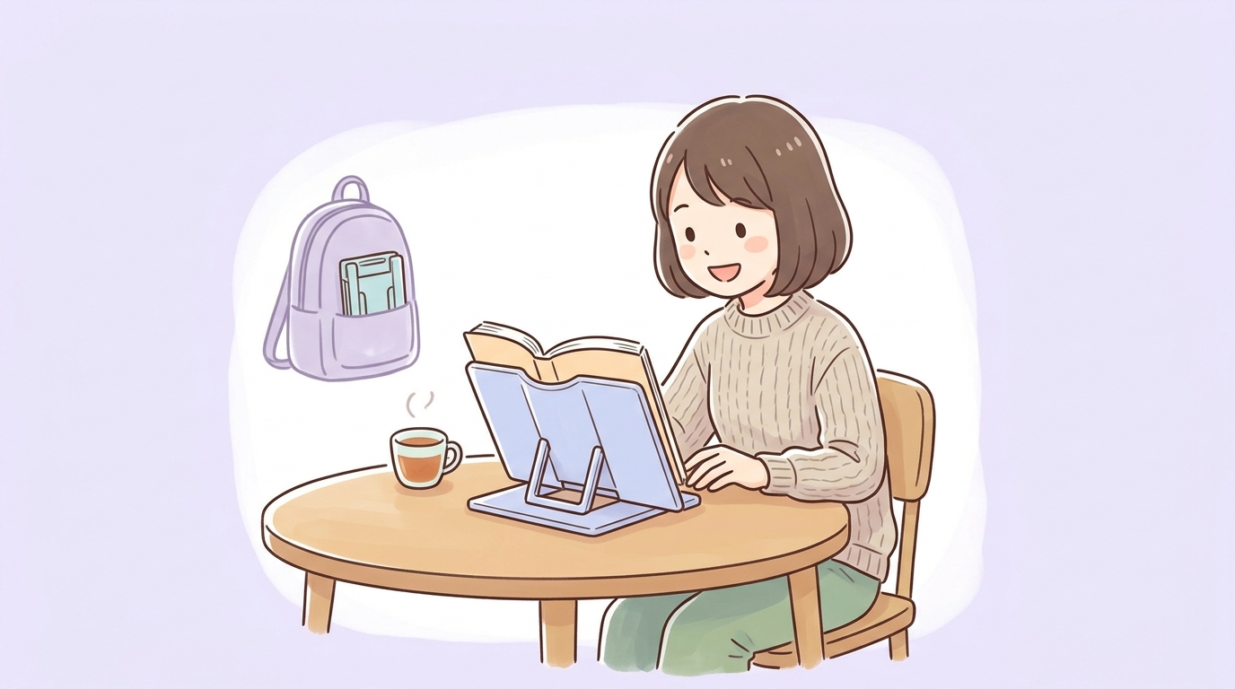 携帯性重視！200円読書台の2つのメリット