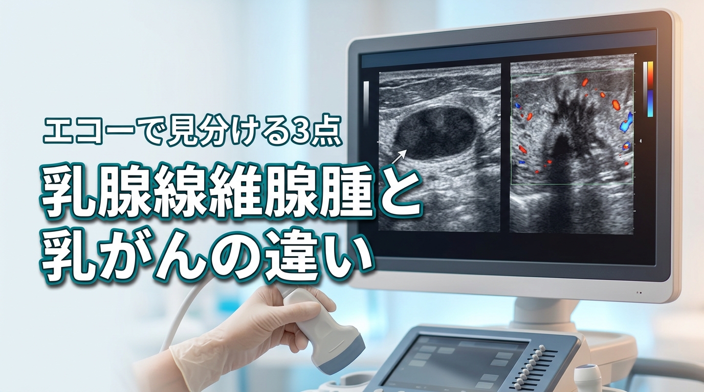 乳腺線維腺腫と乳がんの違いは？エコーで見分ける3つのチェック項目と基準