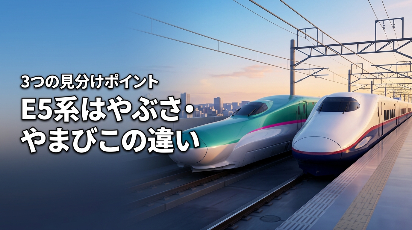 はやぶさとやまびこの見た目の違いは？同じE5系を見分ける3つのポイント