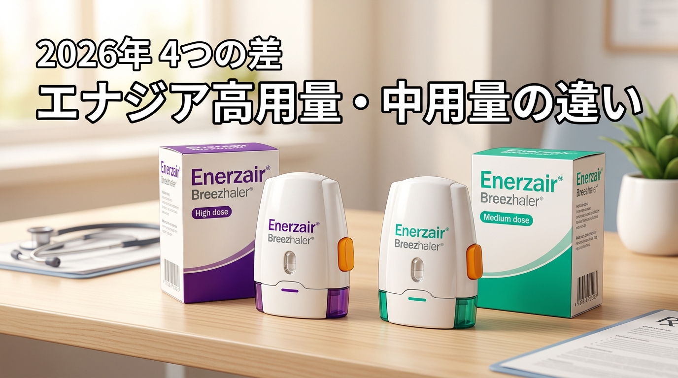 エナジア高用量と中用量違いを4項目で比較！成分や薬価、効果の差を解説