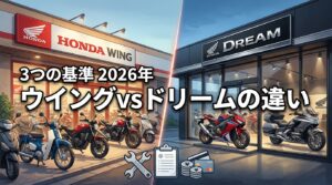 ホンダウイングとドリームの違いは？車種や工賃など3つの基準で店選びを伝授