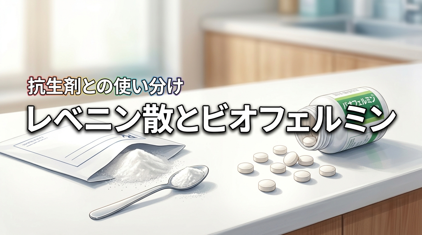 抗生剤で処方されたのはどっち？レベニン散とビオフェルミンの違いと使い分け方