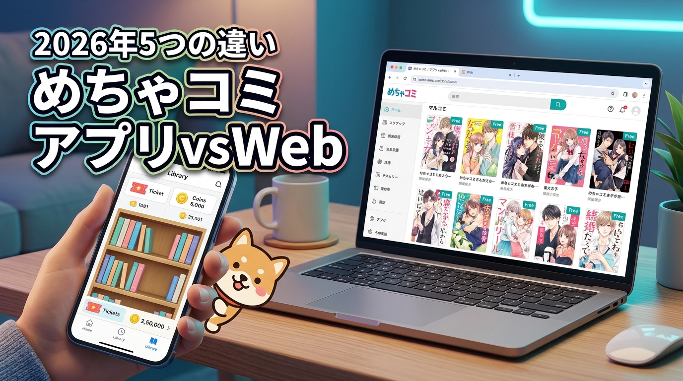 めちゃコミのアプリとWeb版はどっちがお得？迷う人が確認すべき5つの違い