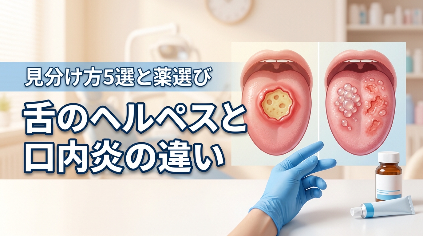 舌のヘルペスと口内炎の決定的な違いとは？見分け方5選と正しい薬の選び方