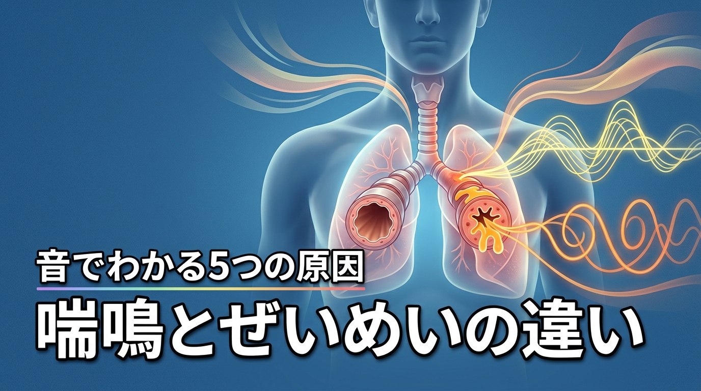 喘鳴（ぜんめい）とぜいめいの違いは？5つの原因疾患と音から判別するポイント