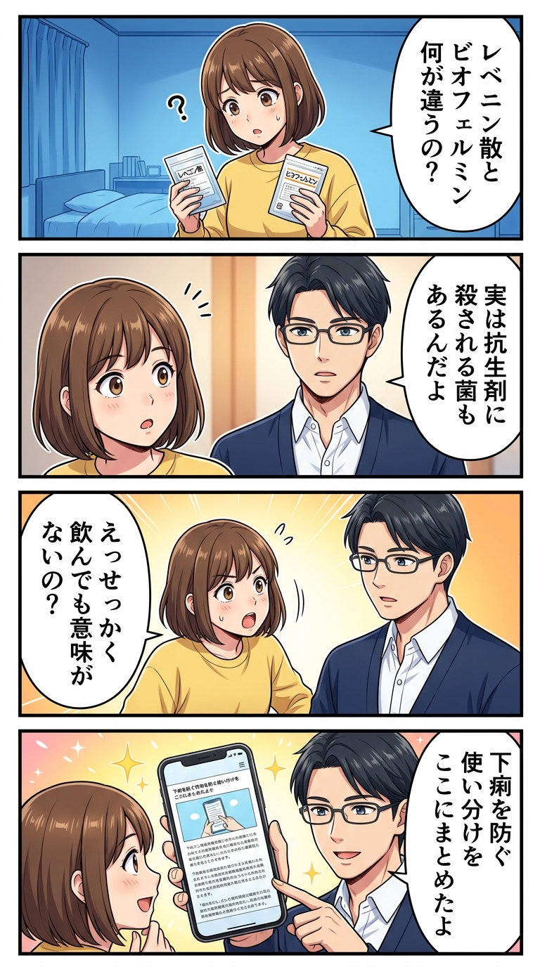 レベニン散 ビオフェルミン 違い