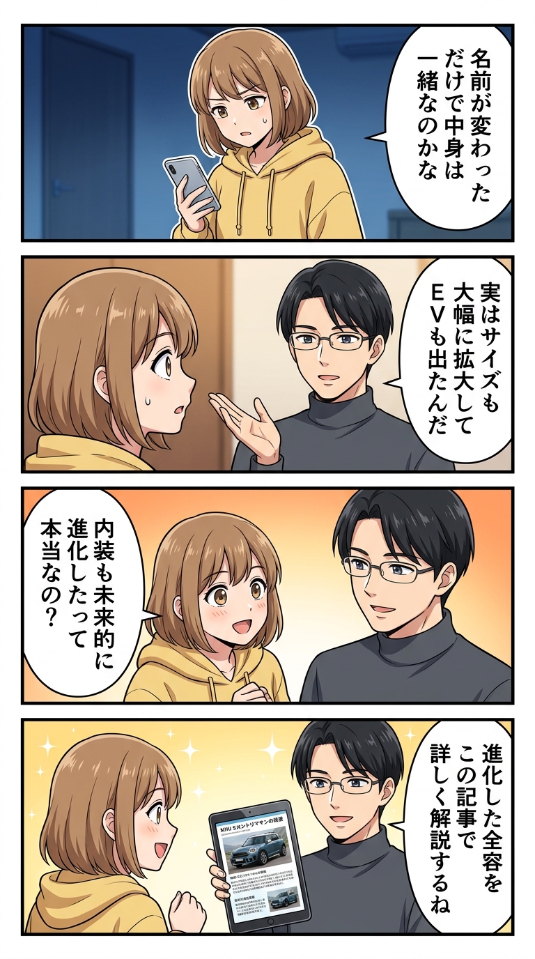 ミニ カントリーマン クロスオーバー 違い