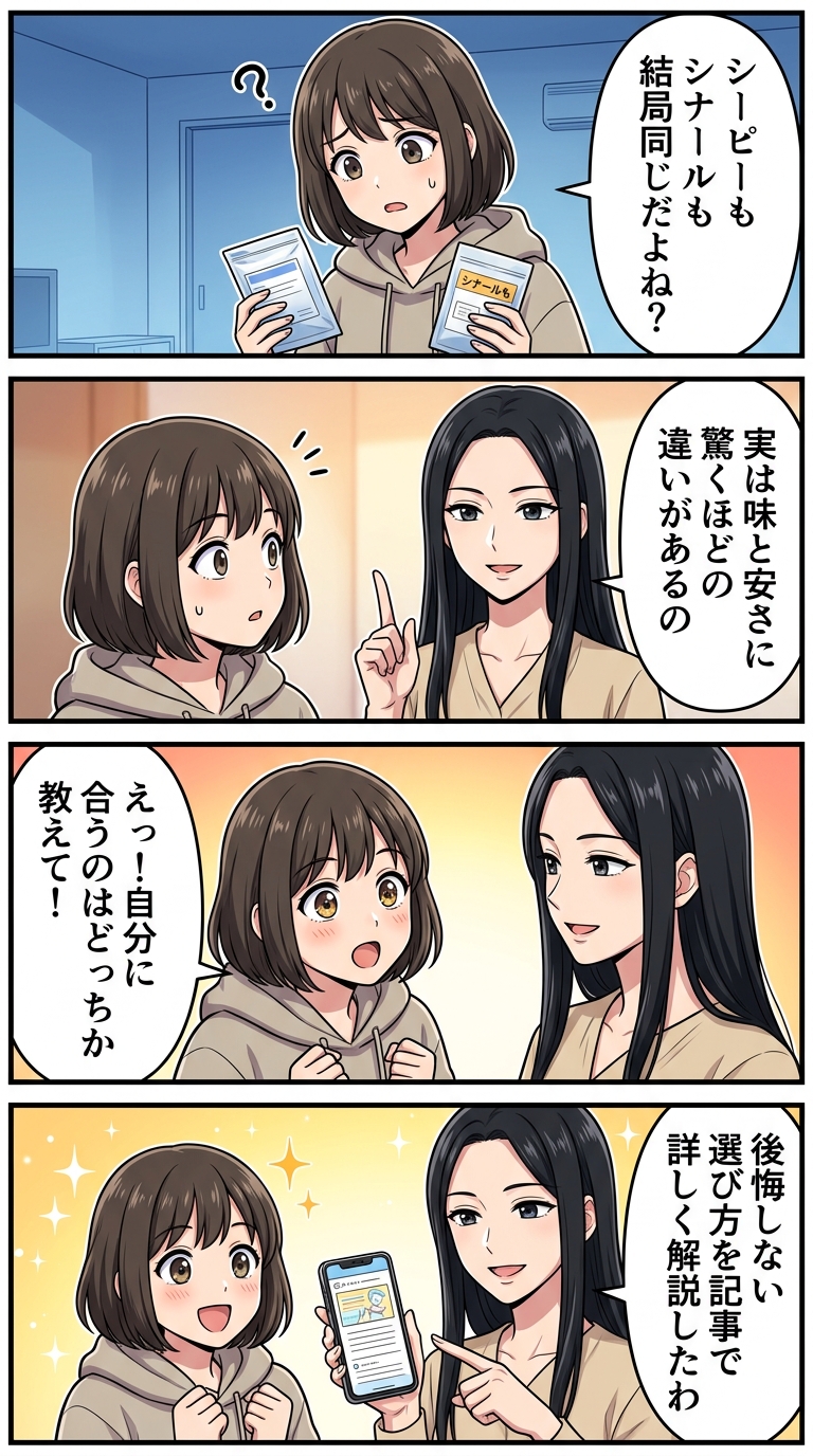 シーピー配合顆粒 シナール 違い