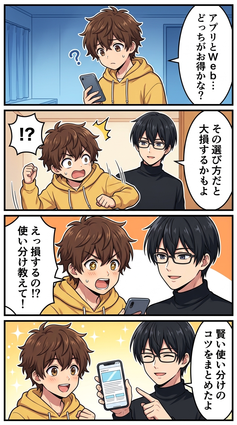 めちゃコミ アプリ web 違い