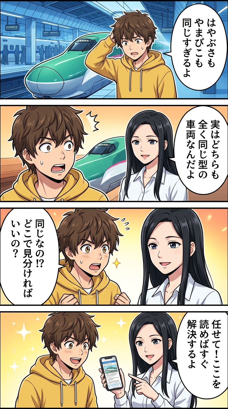 はやぶさ やまびこ 見た目 違い