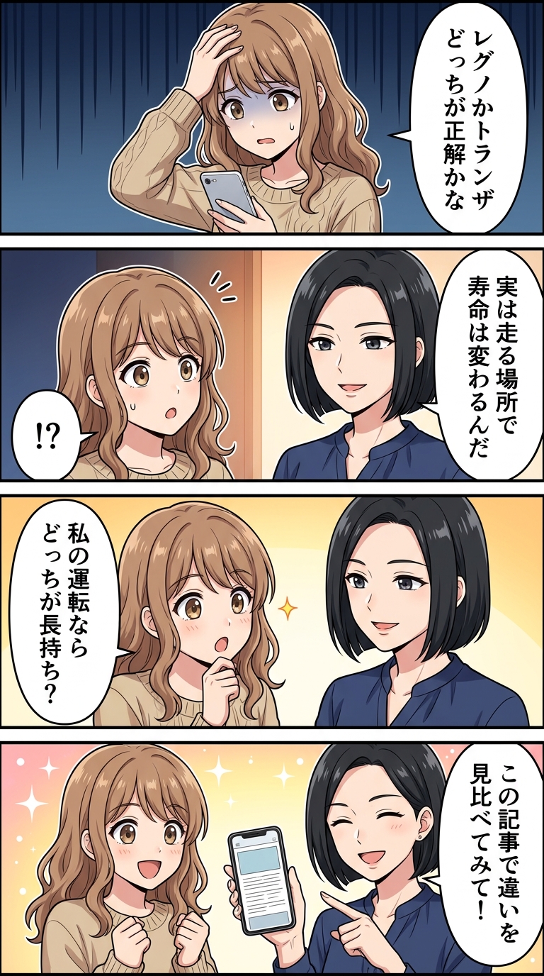 ブリヂストンタイヤ トランザ と レグノ 違い