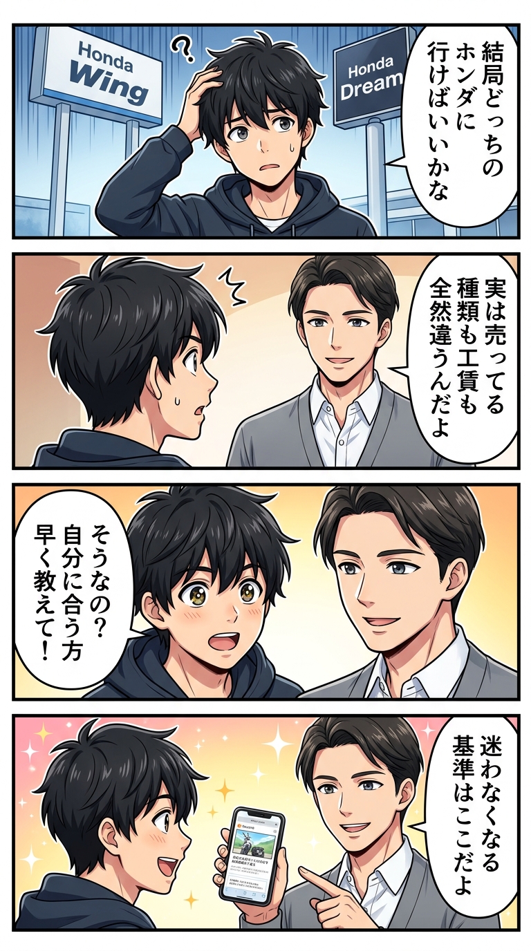 ホンダウイング ドリーム 違い