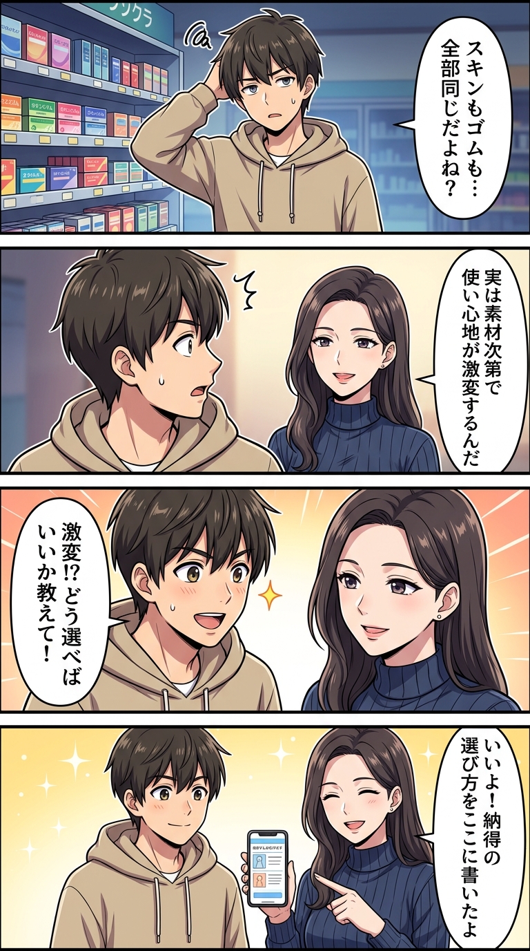 スキン ゴム 違い