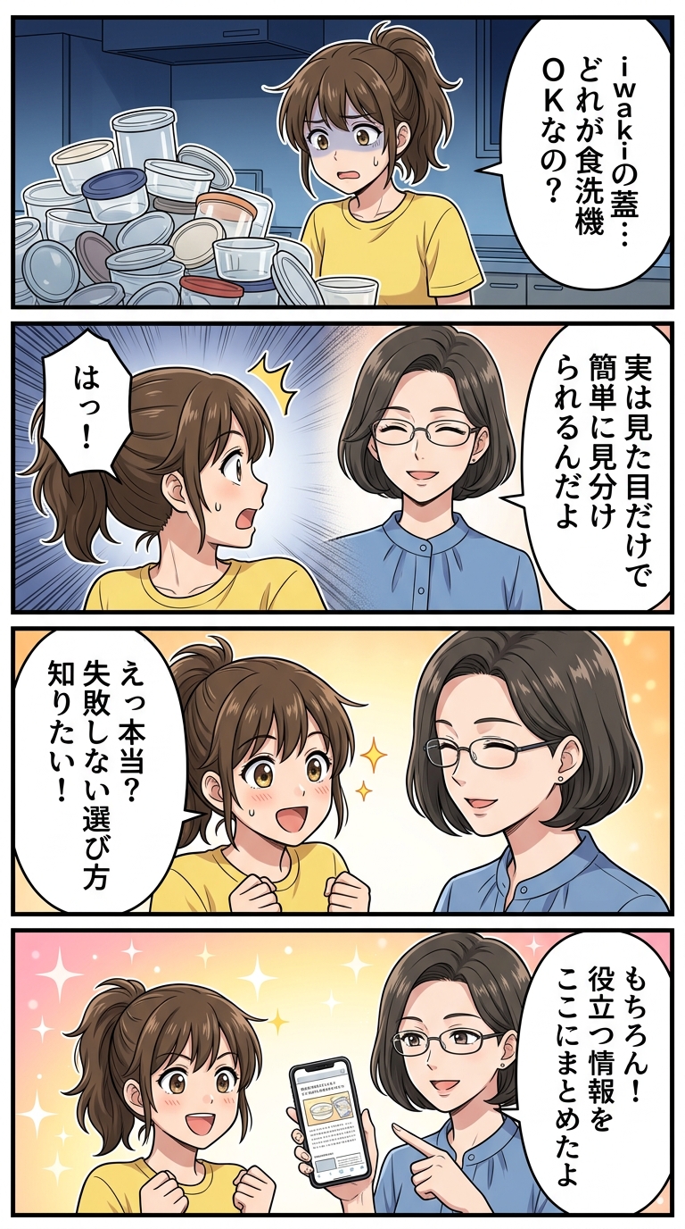 iwaki パック&レンジ 蓋の違い