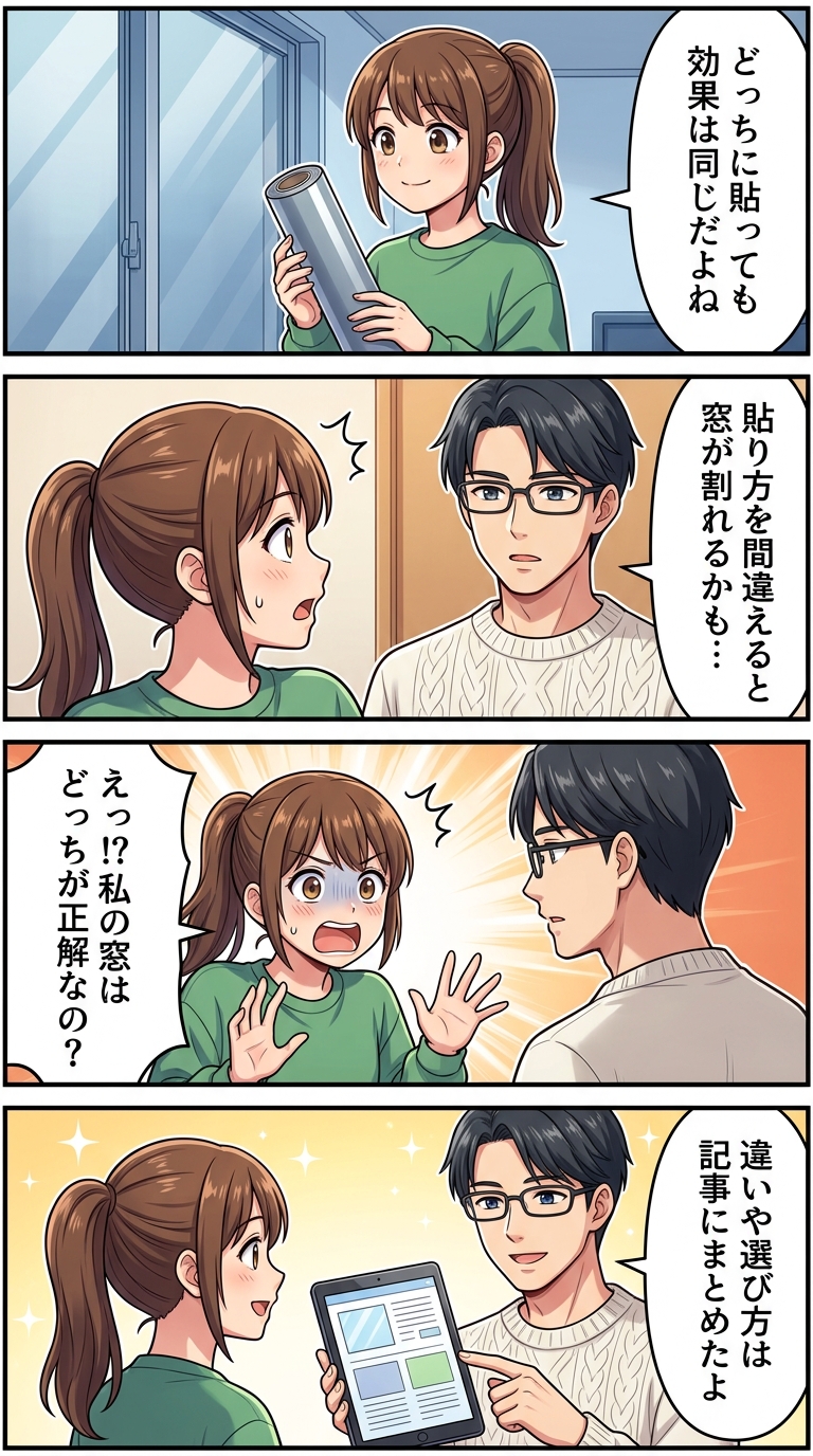 ガラスフィルム 外貼り 内貼り 違い