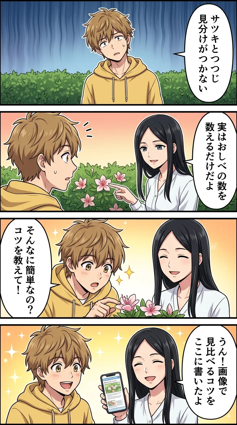 サツキ さつきとつつじの違い 画像