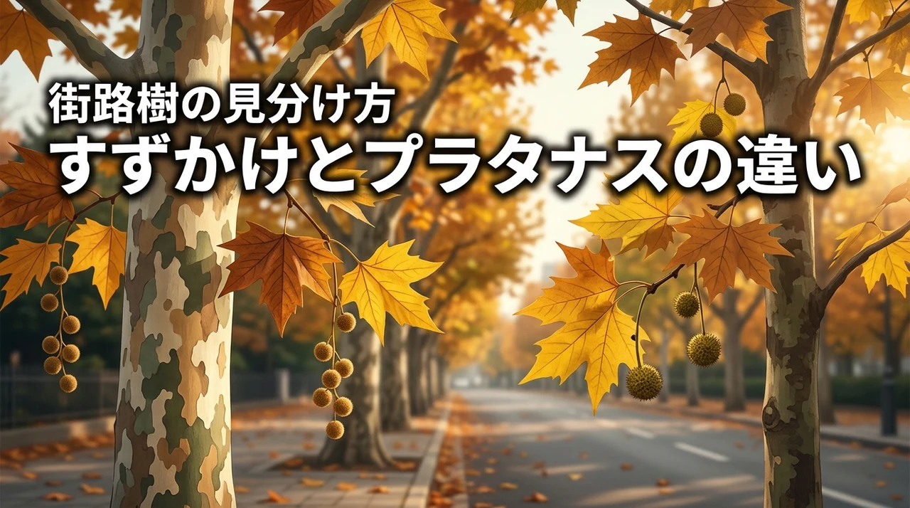 すずかけとプラタナスは同じ木？意外と知らない違いや街路樹の見分け方のコツ