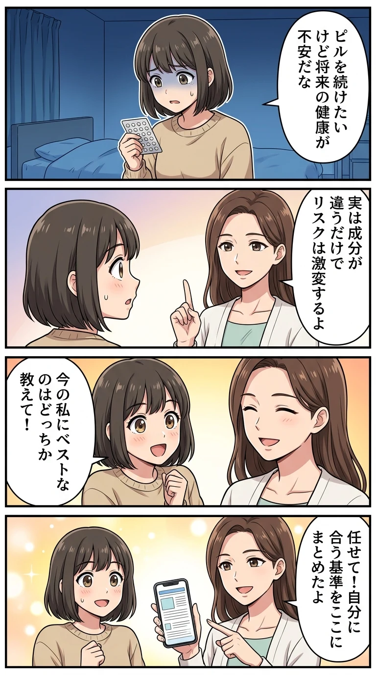 黄体ホルモン剤 ピル 違い