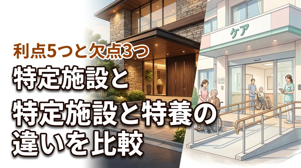 特定施設入居者生活介護と特養の違いを比較！5つのメリットと3つのデメリットを公開