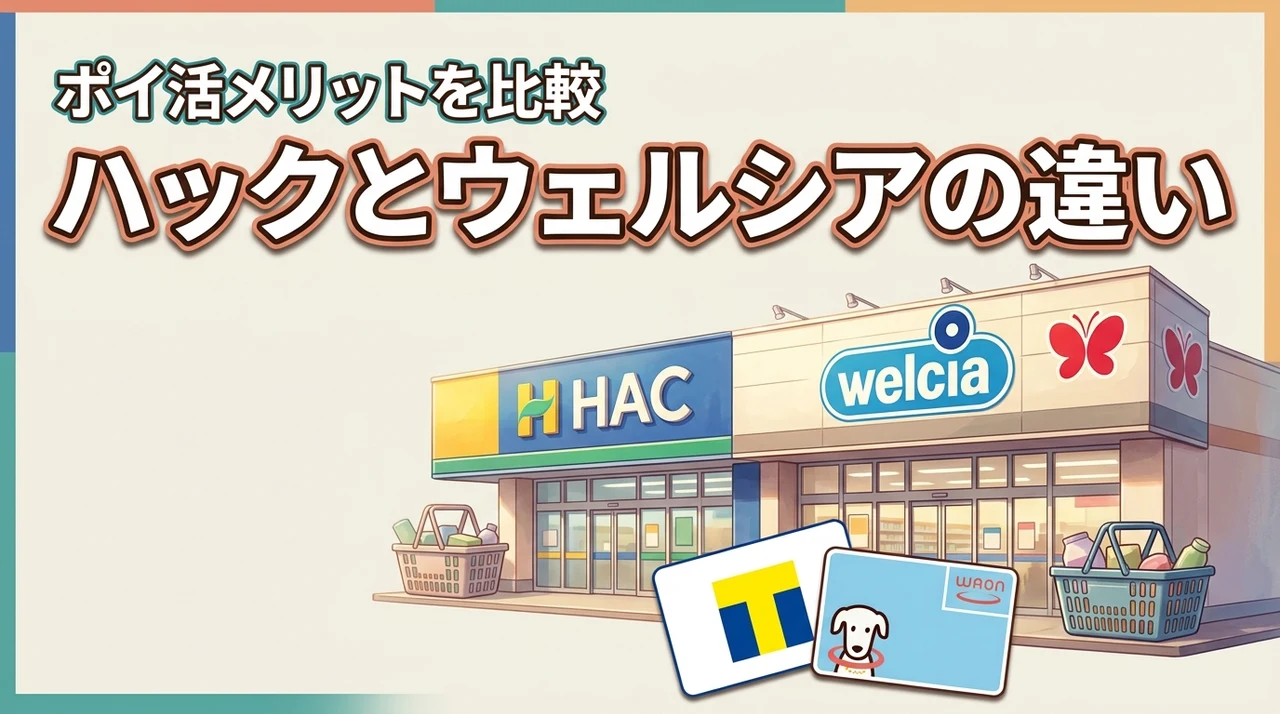 【知らないと損】ハックドラッグとウェルシアの違いは？ポイ活のメリットを公開