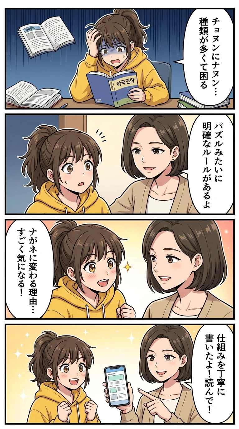 チョヌン ナヌン ネガ 違い