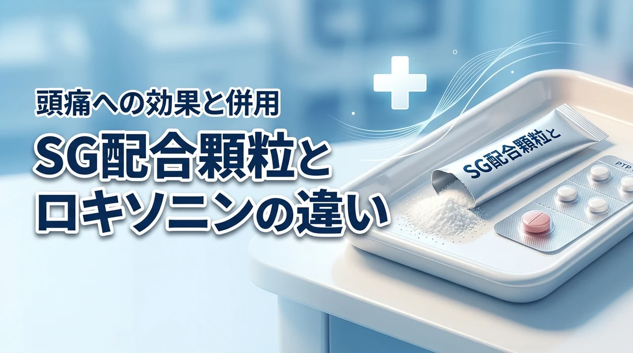 sg配合顆粒とロキソニンの違いを解説！頭痛に効くのはどっち？併用や市販薬も確認