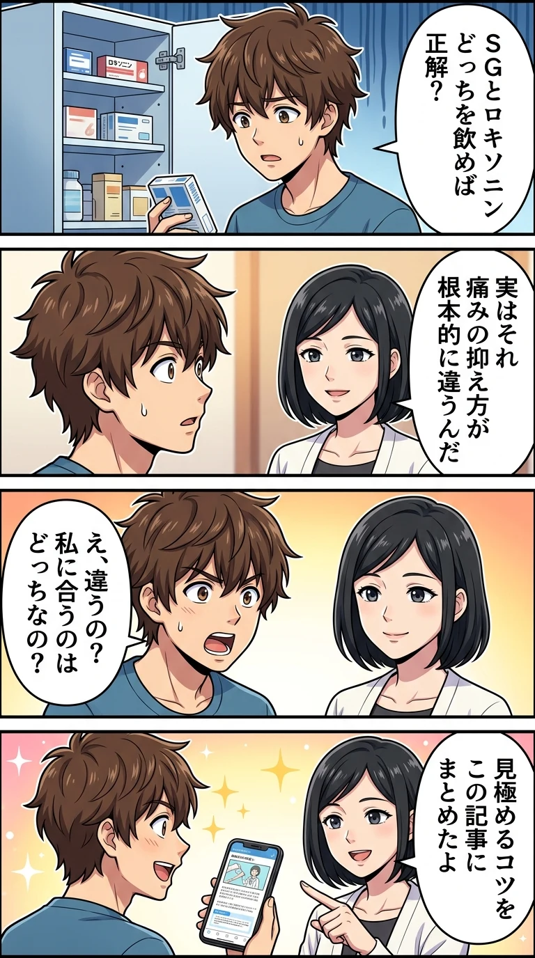 sg配合顆粒 ロキソニン 違い