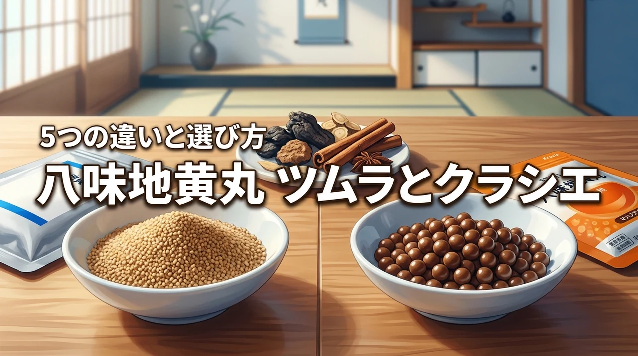 八味地黄丸のツムラとクラシエの違いは5つ!成分量や剤形を比較して選び方を伝授