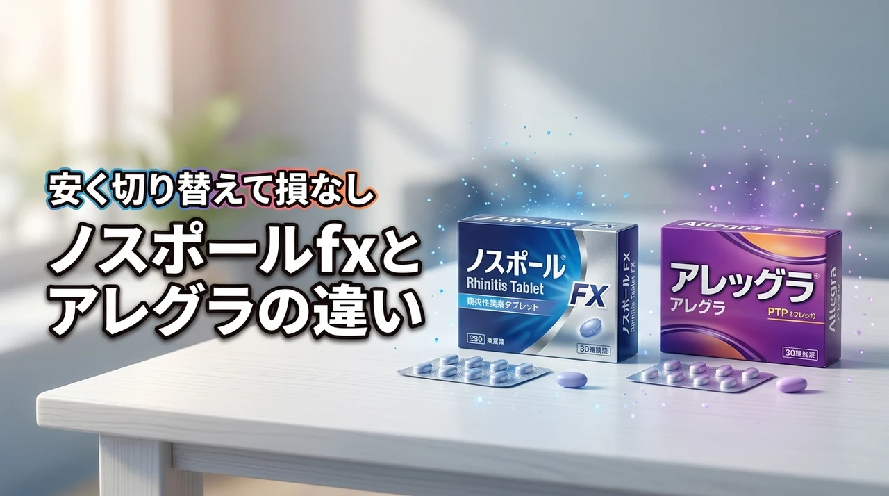 ノスポール鼻炎錠fxとアレグラの違いを調査！安く切り替えても損をしない理由