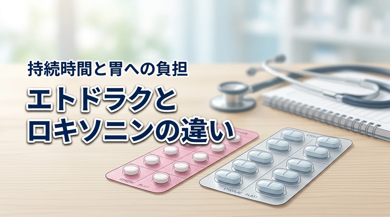 エトドラクとロキソニンの違いは何？持続時間や胃への負担で迷う人への解決策