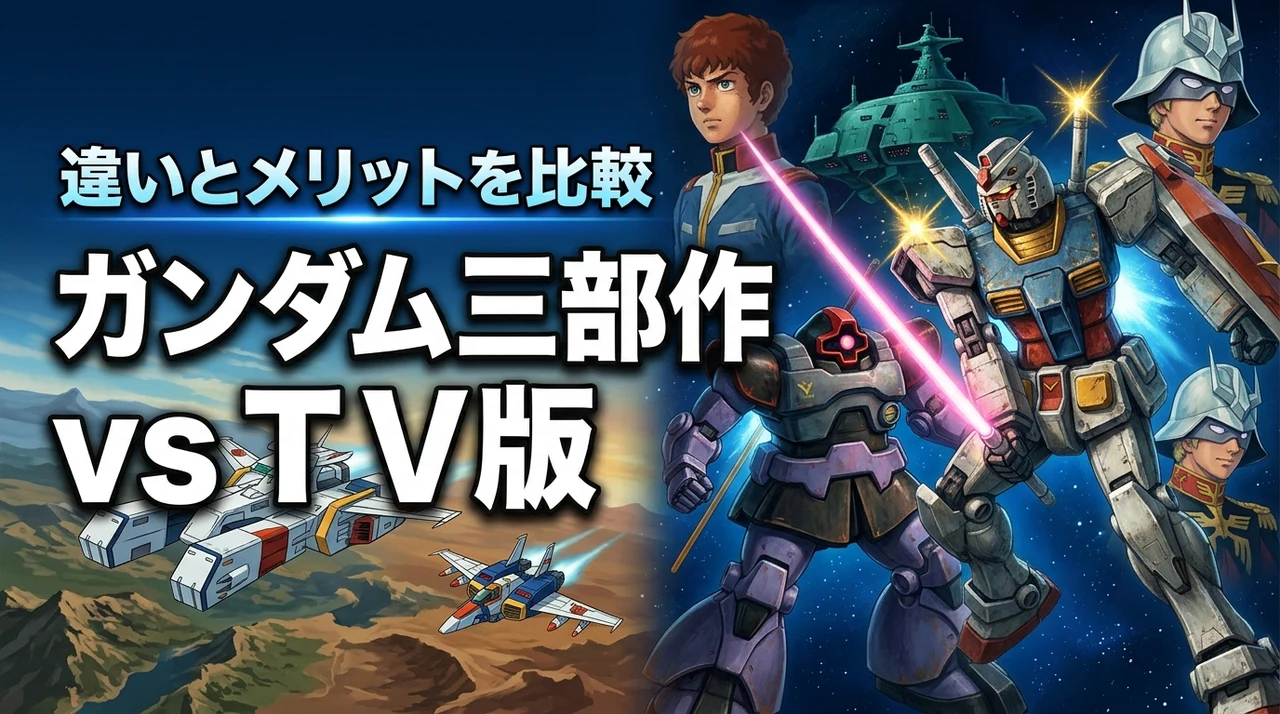 ガンダムは劇場版三部作とテレビ版どっちが良い？違いや視聴メリットを初心者に解説
