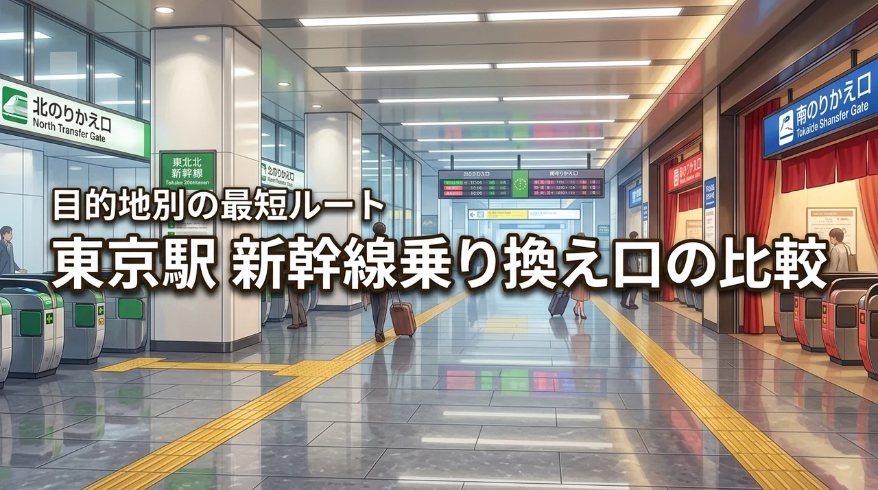 【目的地で決まる】東京駅の新幹線北乗り換え口と南のりかえ口の違いと最短移動法