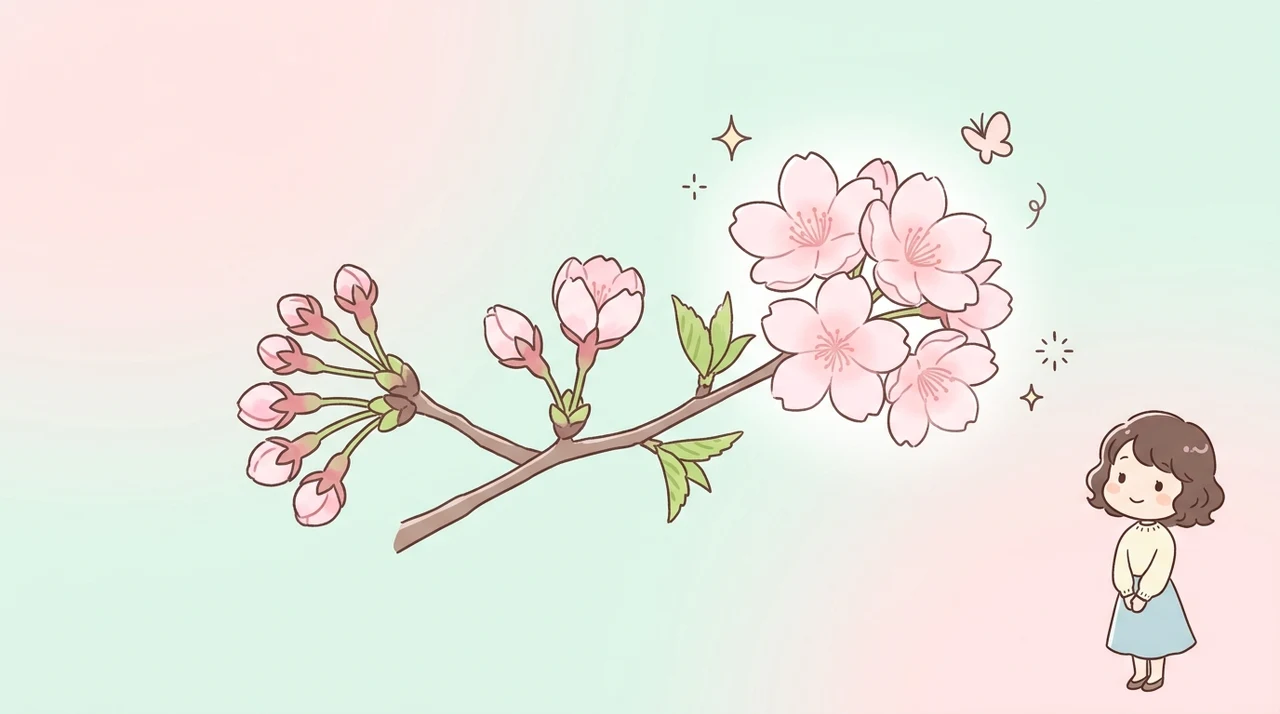 桜を例にした花芽から開花までのステップ