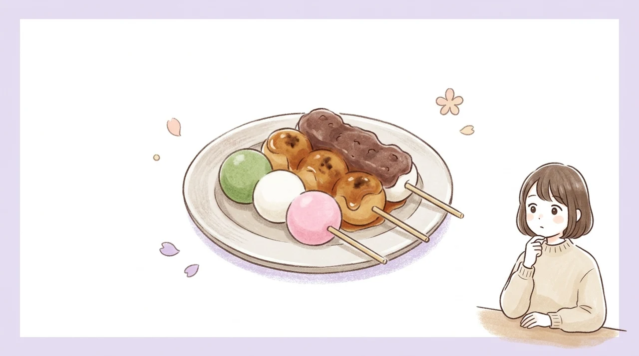 看板商品「花園だんご」の食感や味わいの違い