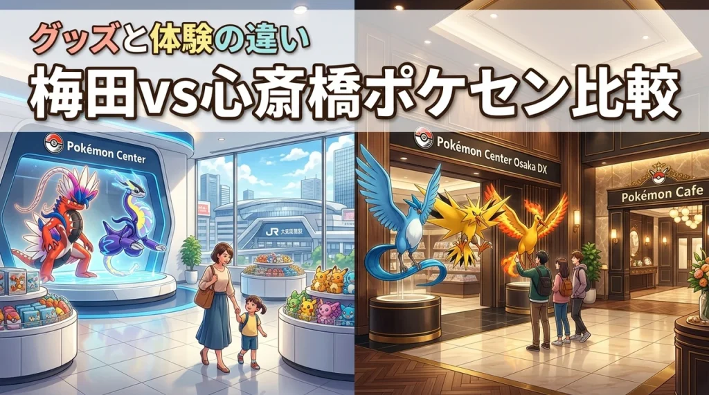 ポケモンセンター梅田と心斎橋の違いで迷ったら？グッズや体験の魅力を徹底比較