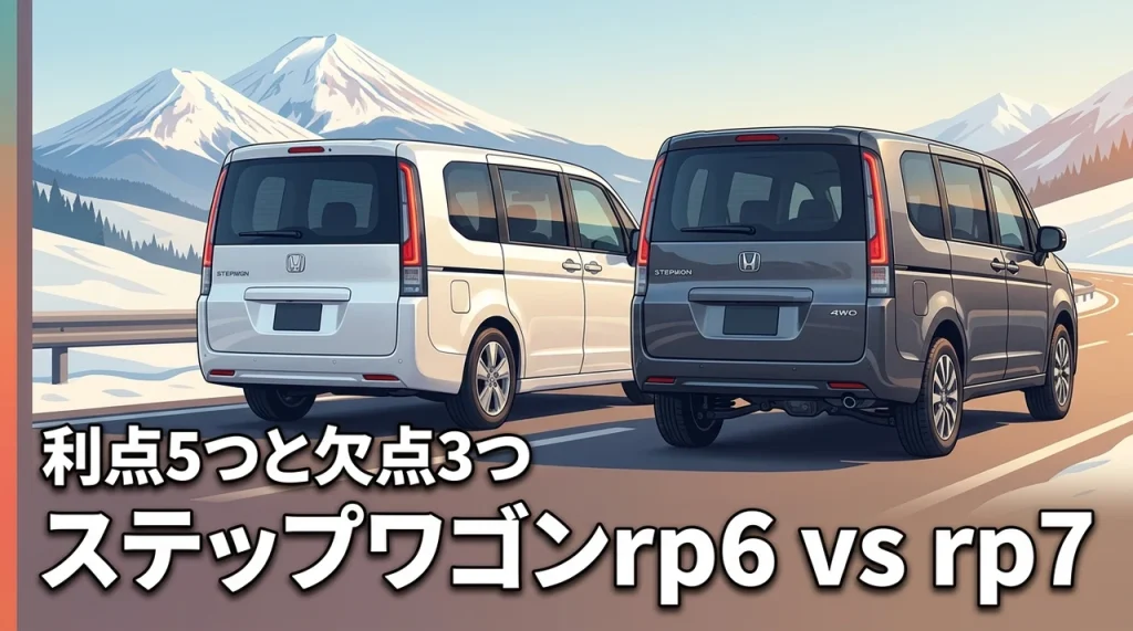 ステップワゴンのrp6とrp7の違いは何？メリット5つとデメリット3つを比較