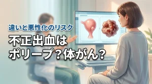 不正出血は子宮内膜ポリープ？子宮体がんとの違いや良性が悪性に変わるリスクを解説