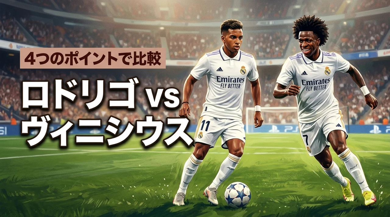 ロドリゴとヴィニシウスの違いは？レアルでの役割や技術を4つのポイントで徹底比較