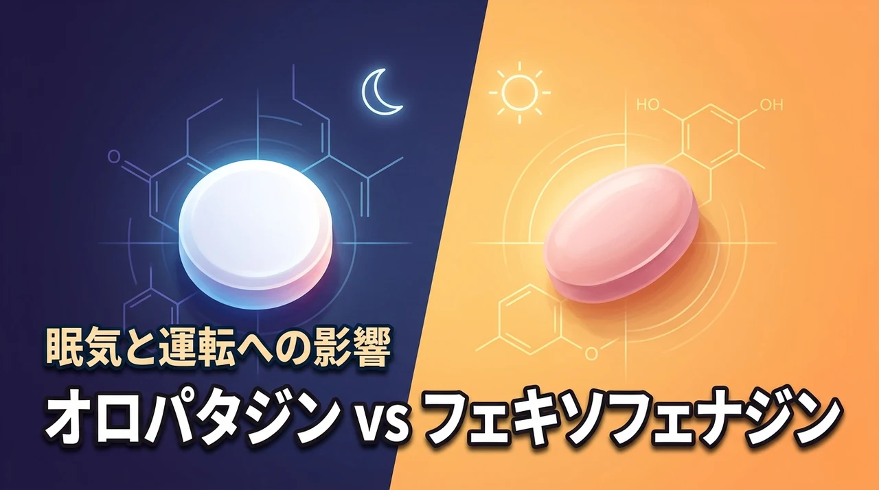 【運転するならどっち？】オロパタジンとフェキソフェナジンの違いと眠気の副作用