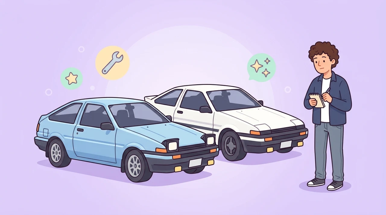 ae86の2ドアと3ドアの根本的な構造の違い