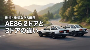 ae86の2ドアと3ドアの違いは5つ!剛性や重量、利便性の差を詳細に比較