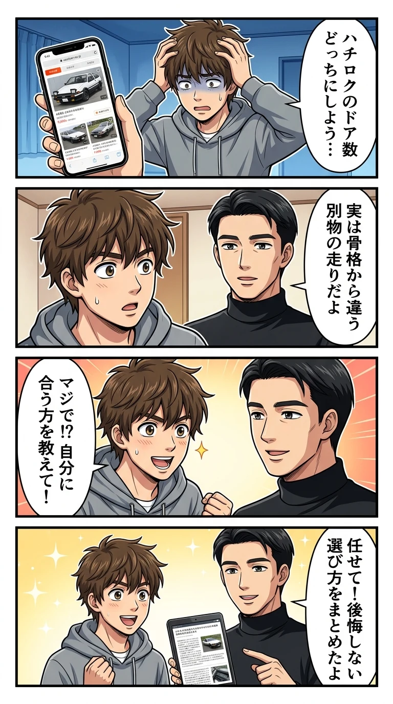 ae86 2ドア 3ドア 違い