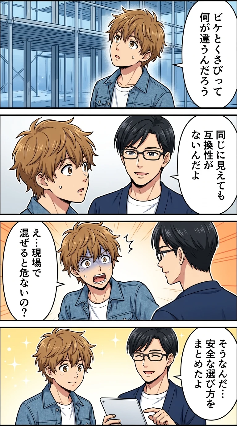 くさび式足場 ビケ足場 違い