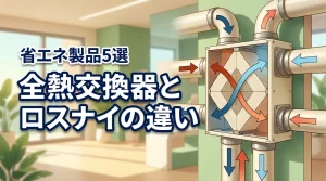 全熱交換器とロスナイの違いを解説!省エネを実現する製品5選とメリットを紹介