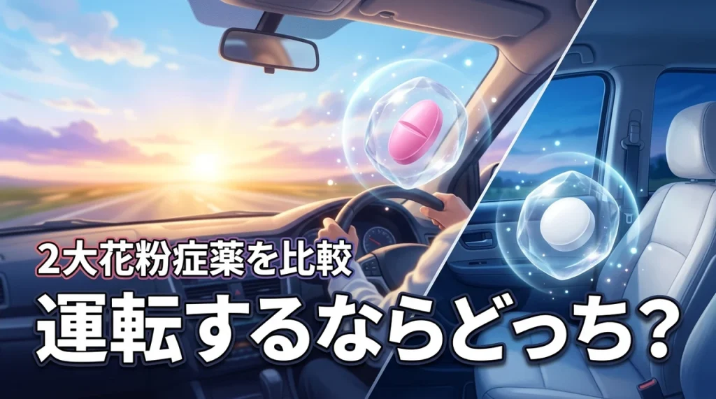 運転するならどっち？フェキソフェナジンとオロパタジンの違いを比較し最適な方を選ぶ