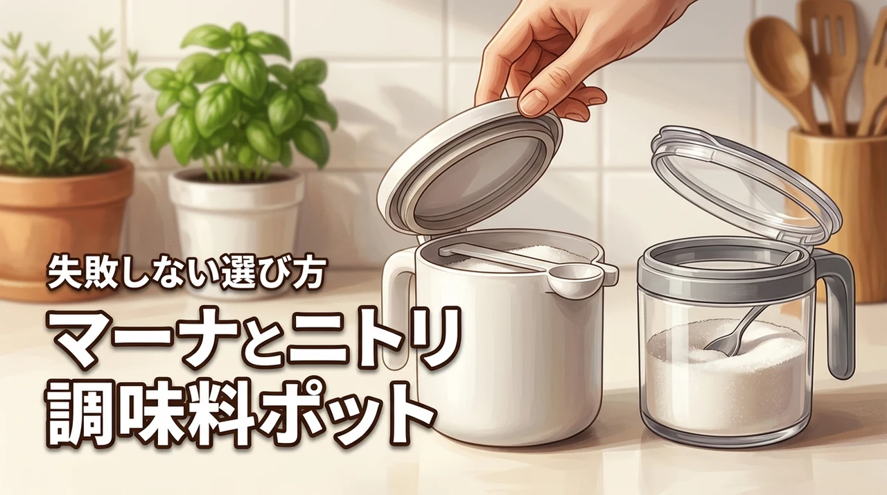 マーナとニトリの調味料ポットの違いはここ!失敗しない選び方の正解を教えます