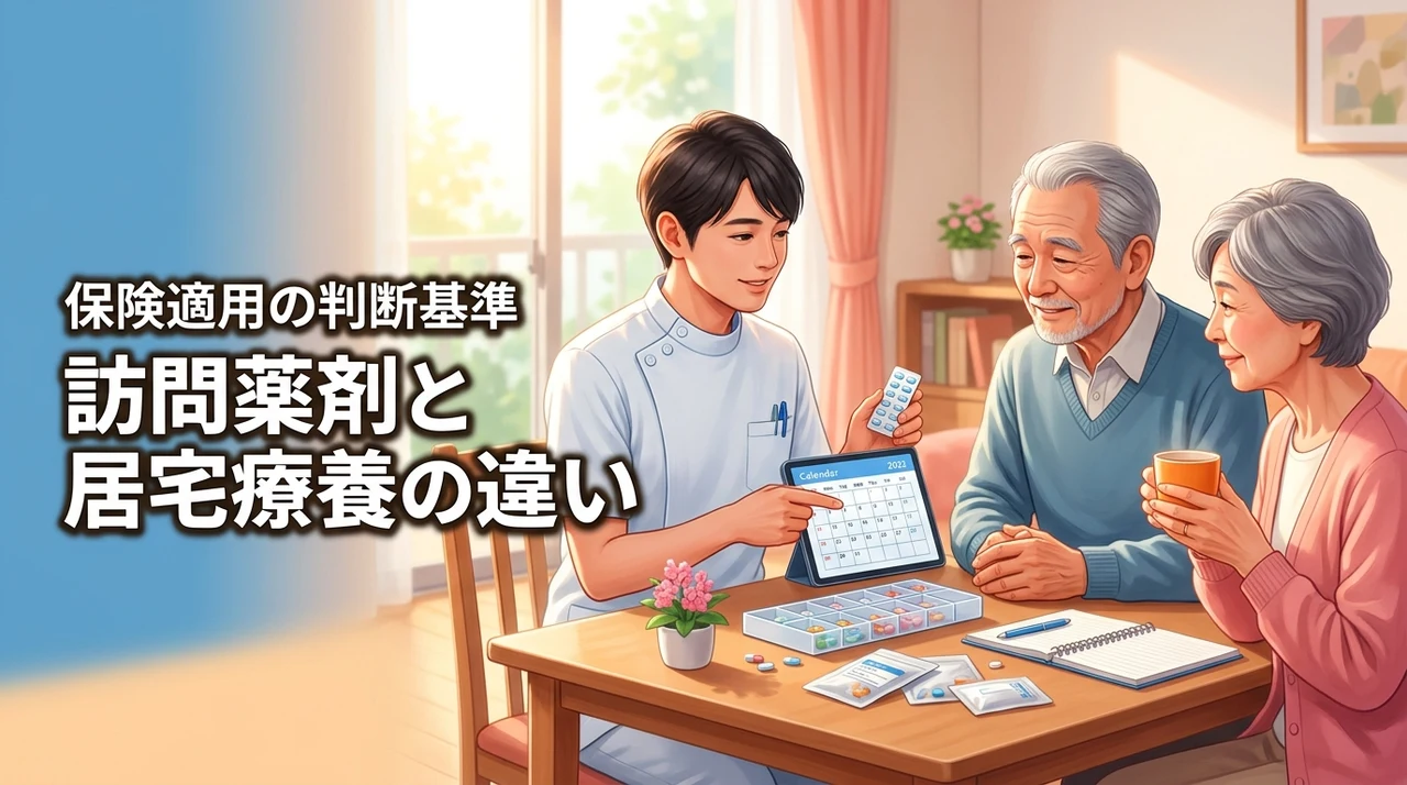 訪問薬剤管理指導と居宅療養管理指導の違いは?医療保険と介護保険の判断基準を伝授