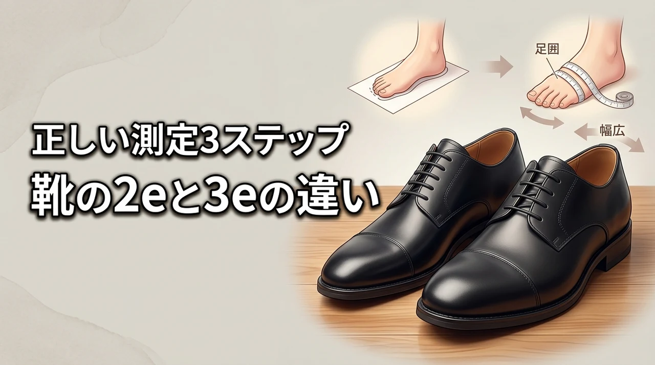 靴の2eと3eの違いとは？失敗しない選び方と正しい足の測定方法3ステップ