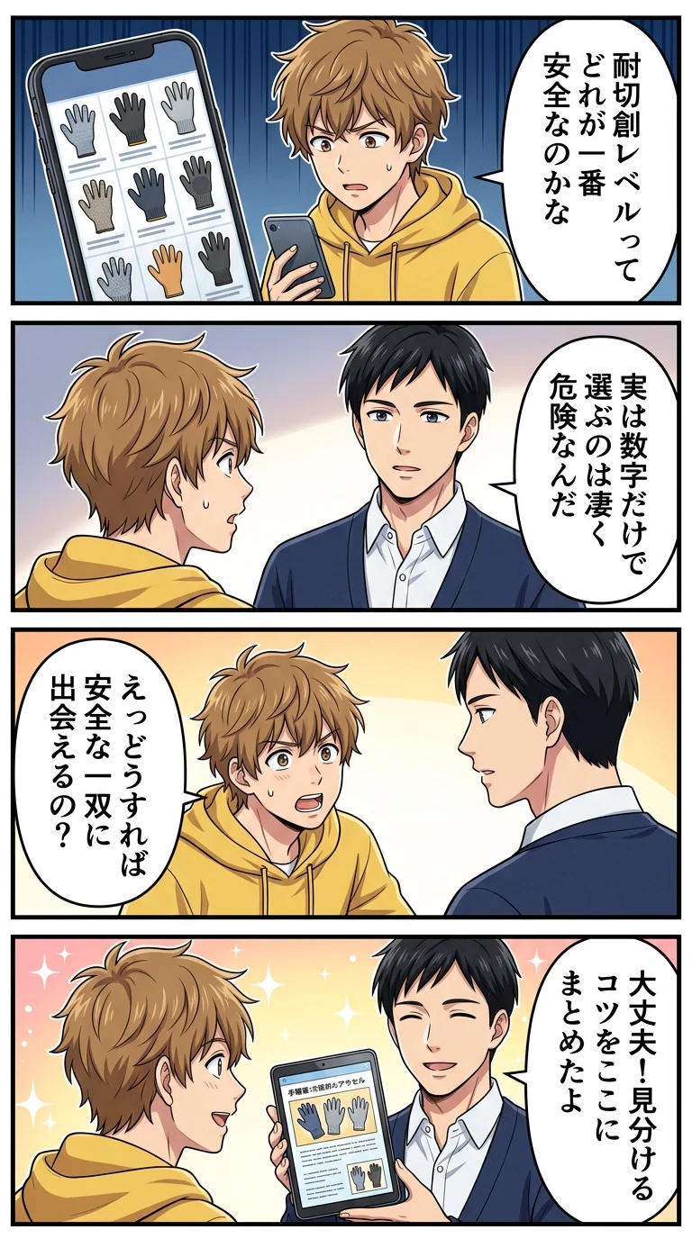 耐切創手袋 レベル 違い